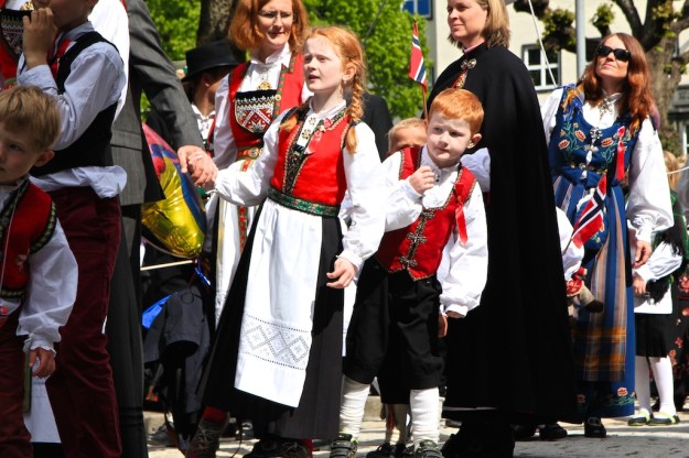 Spectators at the Syttende Mai Parade