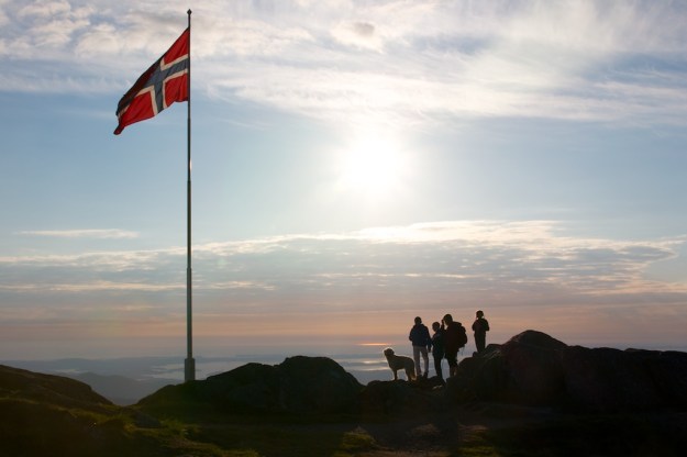 Hiking on Mt. Ulriken, high above the city.