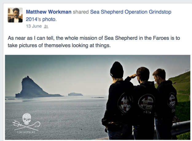Faroese social media is exploding with commentary about Sea Shepherd's Grindstop 2014 anti-whaling campaign.