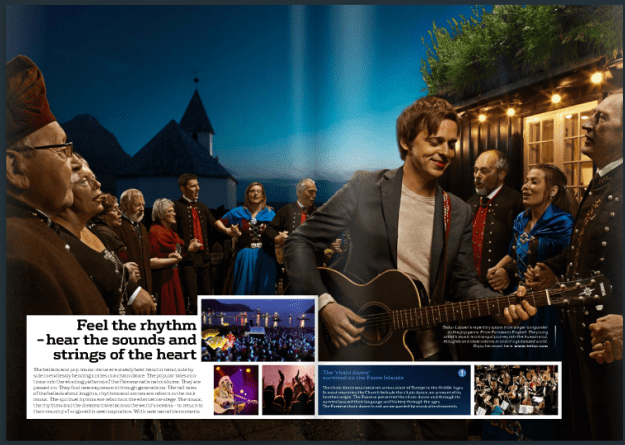 A two-page spread from Visit Faroe Islands' new tourism booklets. This is one of the images I ask respondents to consider during the last part of the interview.