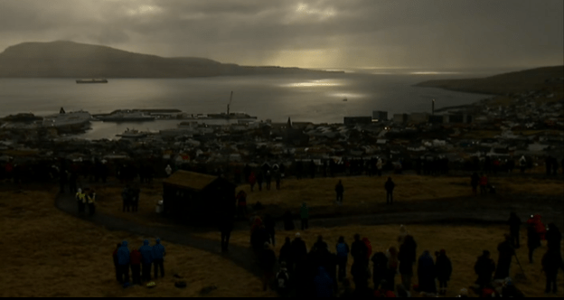 Screenshot from the BBC's timelapse of the eclipse.